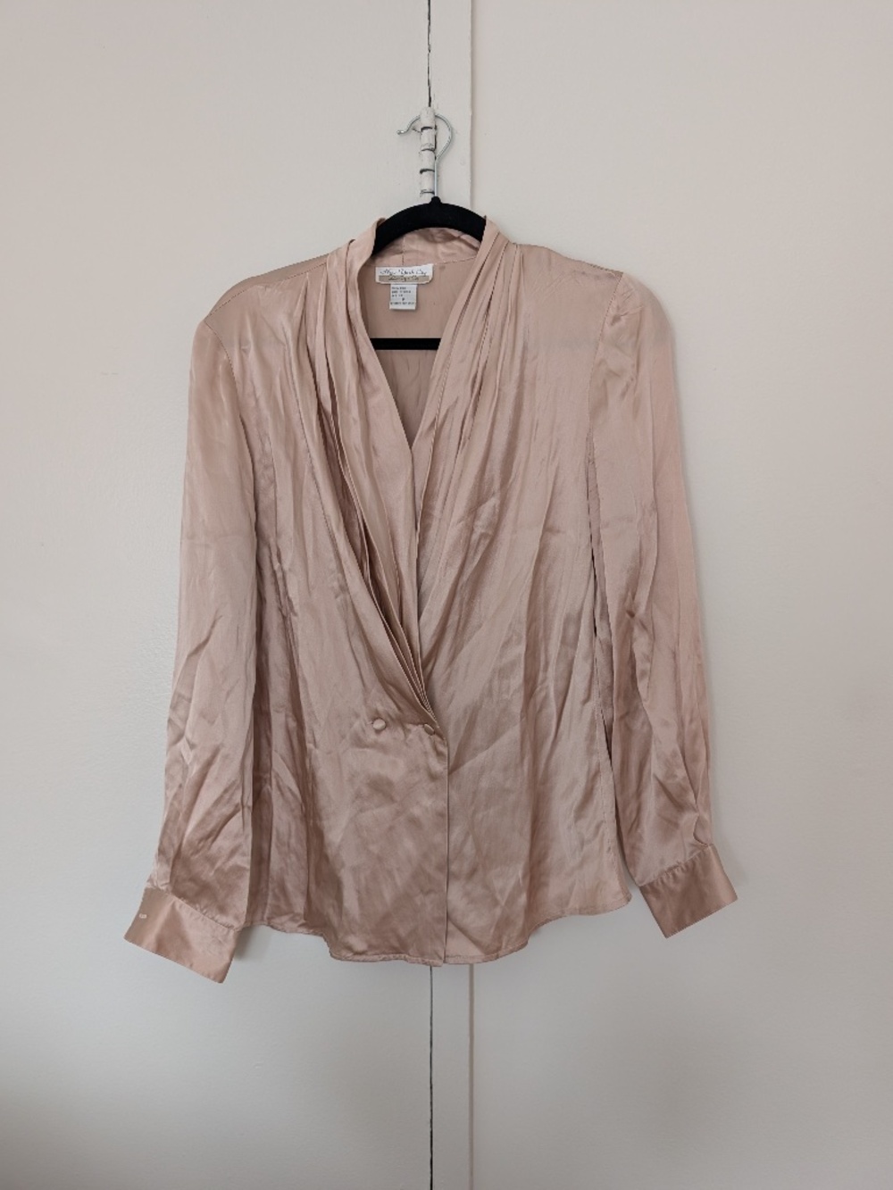 100% silk pink top